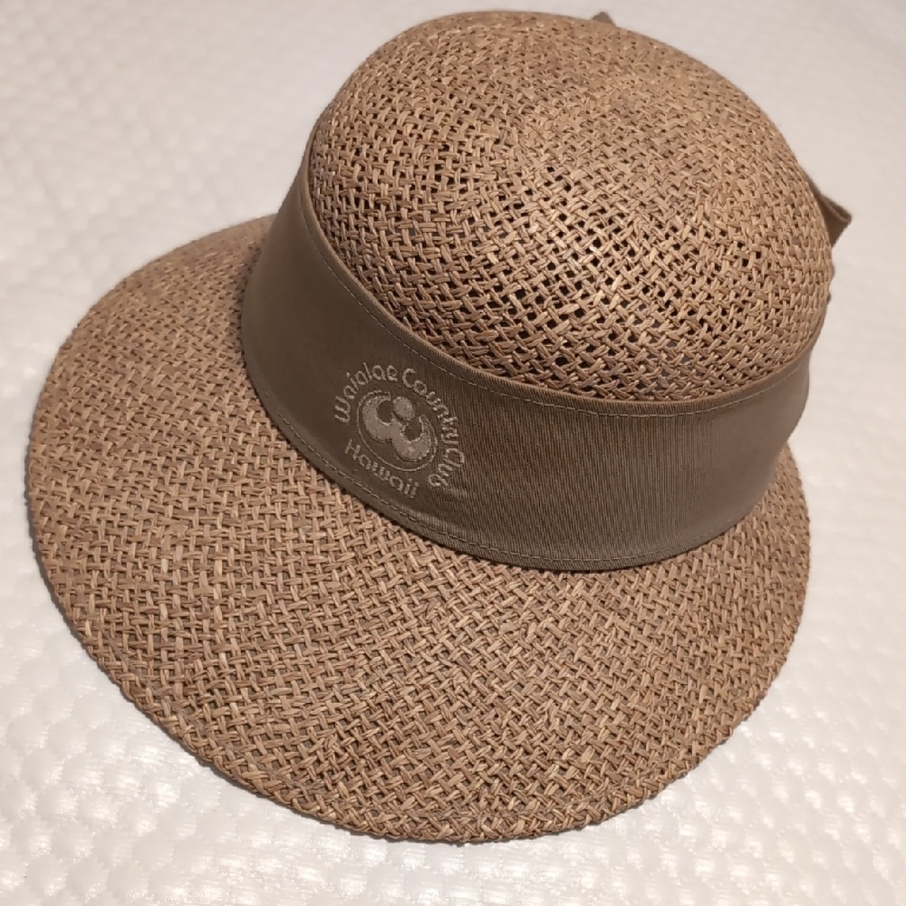 Vintage Waialae Country Club Woven golf hat with ribbon